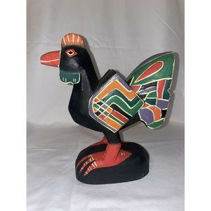 Pier 1 Carved Wood, Rustic, Folk Art Rooster, Farmhouse Décor